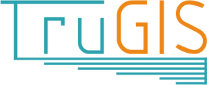 TruGIS logo in aqua and vivid orange, representing innovative, sustainable geospatial supply chain solutions.